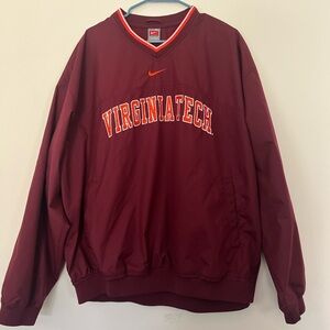 Vtg Nike Virginia Tech Hokies Windbreaker Jacket XL NCAA Football Center Swoosh